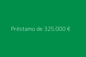 Préstamo de 325.000 euros